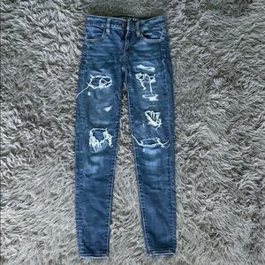 Dark Washed Jeans With Detailed Patches!